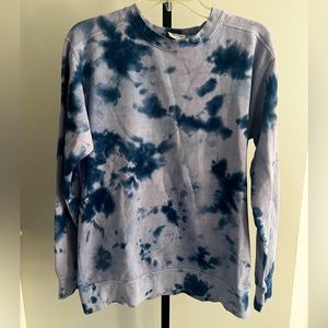 U.S. Vintage Light Purple Tunic Sweatshirt with Blue and Black Tie Dye Size S